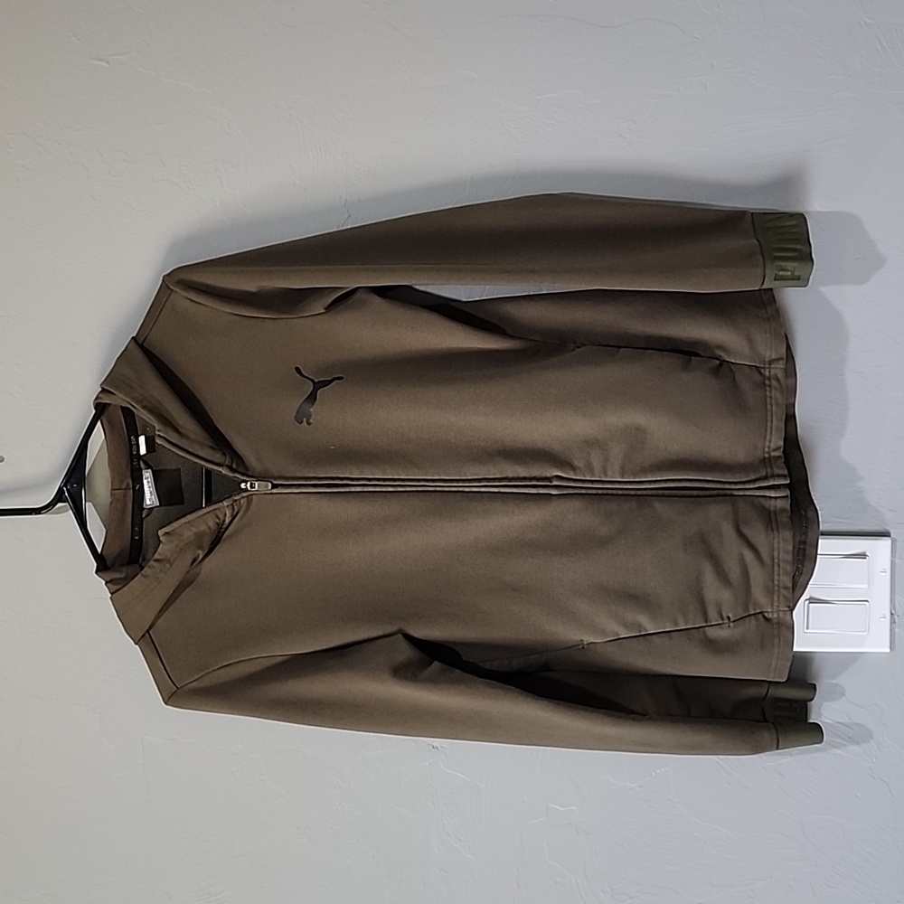 Puma Full Zip Olive Green Jacket
